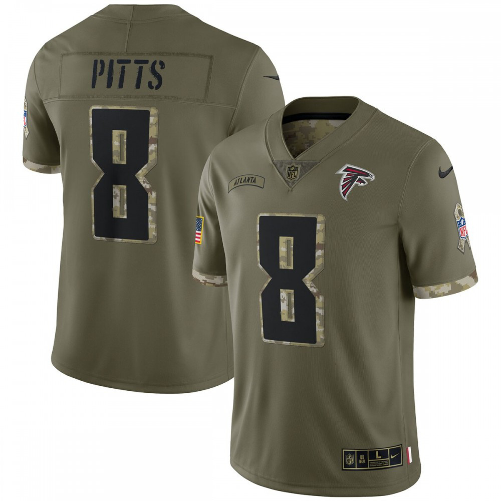 Kyle Pitts Atlanta Falcons Nike 2022 Salute To Service Limited Jersey - Olive-GridironStore